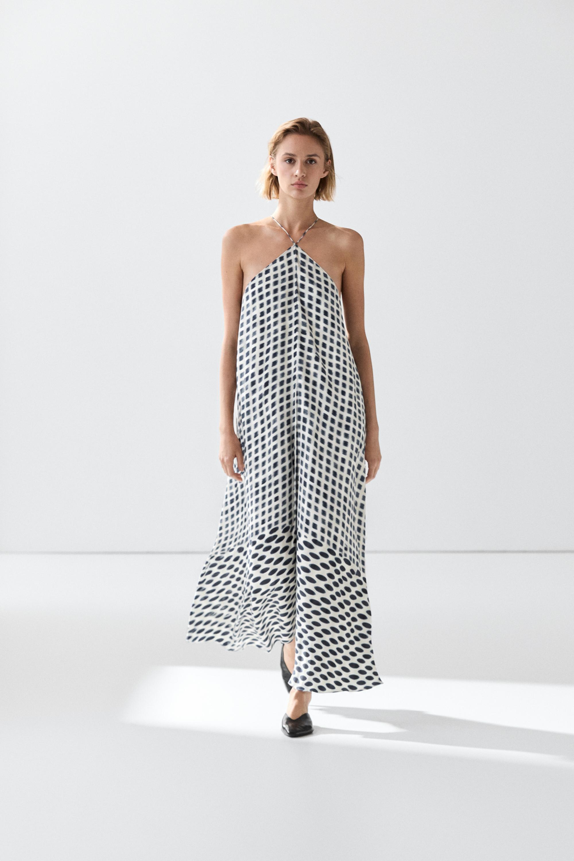 Robe midi évasée imprimée